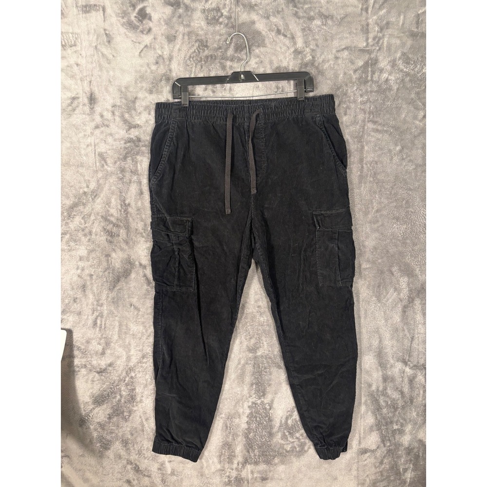 Men's Black Cargo Jogger Pants
